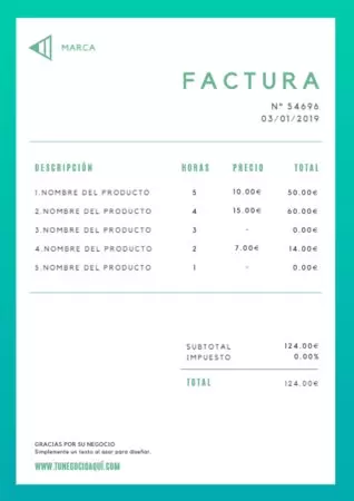 Crear una factura