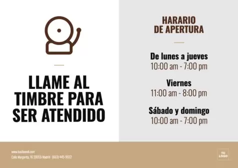 Editar un cartel de tocar el timbre