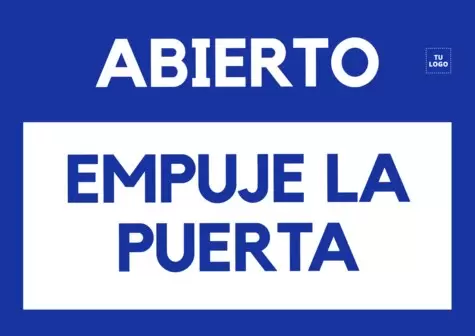 Editar un cartel de Empujar / Tirar