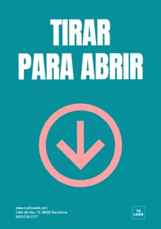 Editar un cartel de Empujar / Tirar