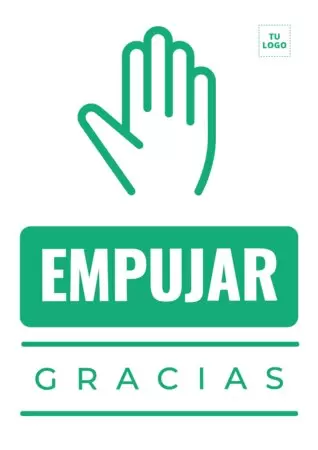 Editar un cartel de Empujar / Tirar