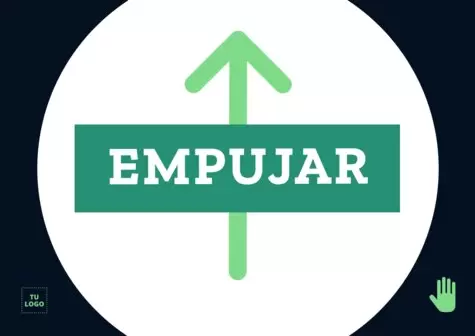 Editar un cartel de Empujar / Tirar