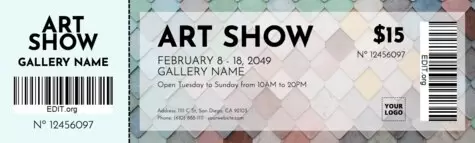 Gestalte eine Eintrittskarte