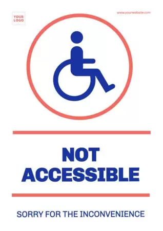 Bearbeite Schilder für Menschen mit Behinderung