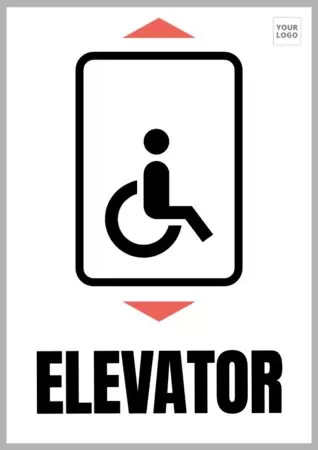 Edite um cartaz para um elevador