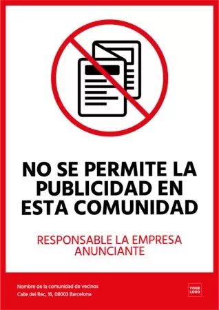 Edita un cartel para tu comunidad de vecinos