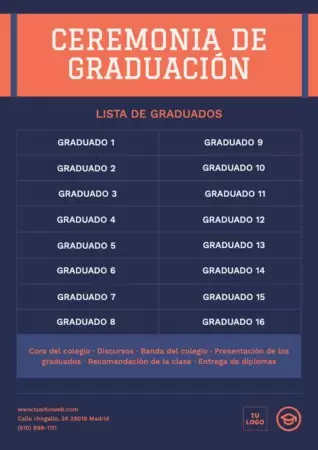 Edita un diseño de graduación