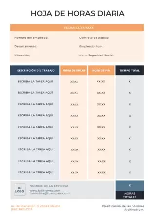 Edita una Hoja de Control Horario
