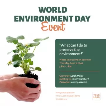 Edit a World Environment Day template
