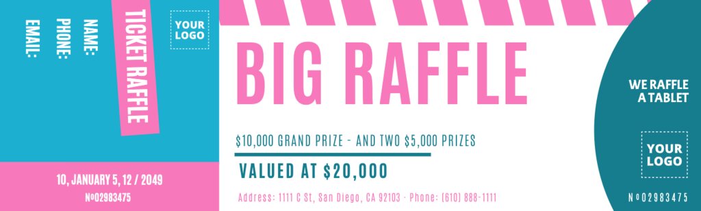 Printable raffle ticket templates