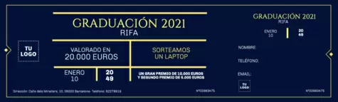 Crea un boleto de rifa