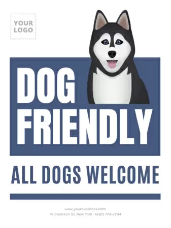 Edite um cartaz pet-friendly