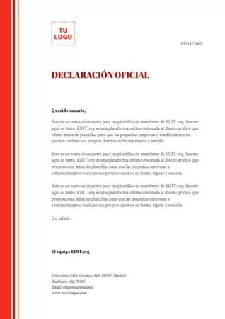 Editar un comunicado oficial
