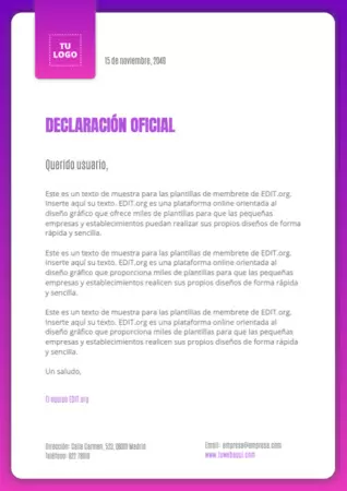 Editar un comunicado oficial