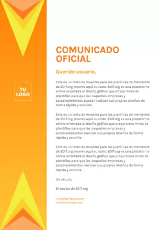 Editar un comunicado oficial
