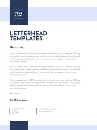 Bearbeite einen Briefkopf