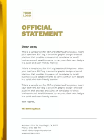 Bearbeite einen Briefkopf