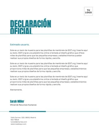 Editar un comunicado oficial