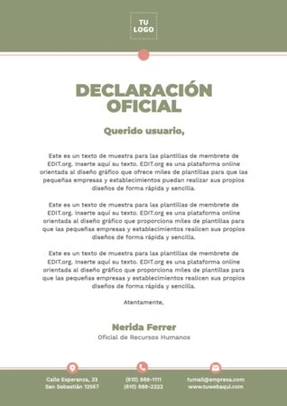 Editar un comunicado oficial