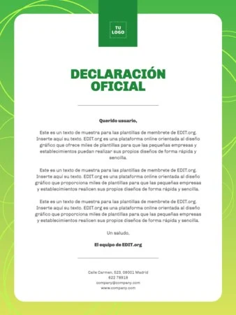 Editar un comunicado oficial