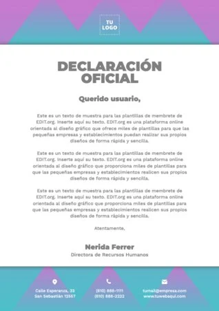 Editar un comunicado oficial