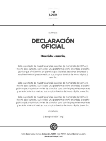 Editar un comunicado oficial