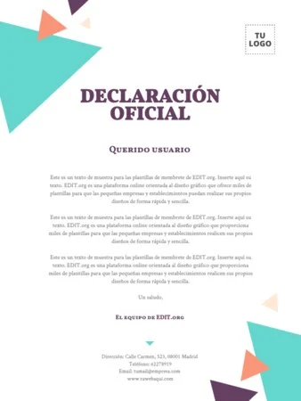 Editar un comunicado oficial