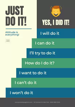 Edite um cartaz motivacional para estudantes