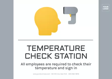 Bearbeite ein Schild zur Temperaturkontrolle