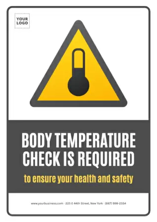 Edit a Temperature Check sign