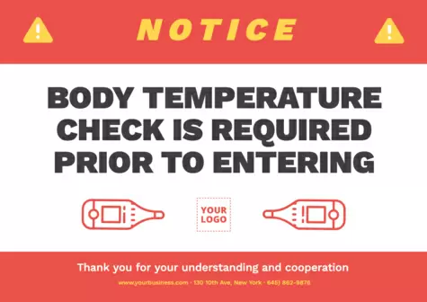 Editar um cartaz de controle de temperatura