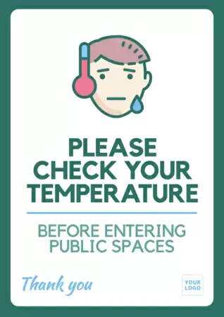 Editar um cartaz de controle de temperatura