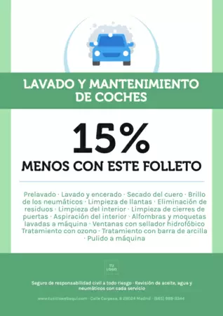 Edita un diseño de lavado de coches