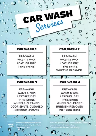 Bearbeite ein Design für Autoreinigungsdienste