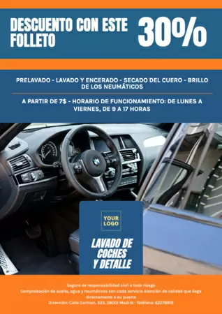 Edita un diseño de lavado de coches