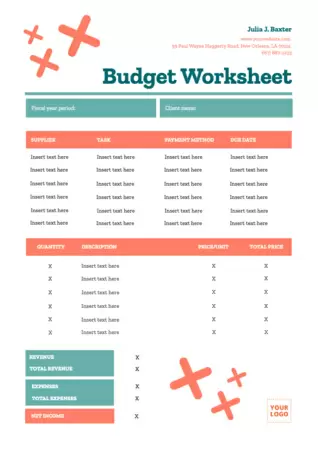 Edit a budget template