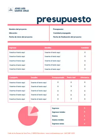 Edita un diseño de presupuesto