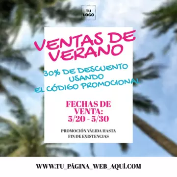 Edita una plantilla de rebajas de verano