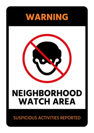 Bearbeite ein Nachbarschaftswache-Schild