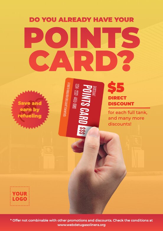 Posters for gas stations editable online