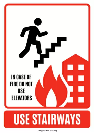 Edite um cartaz para um elevador