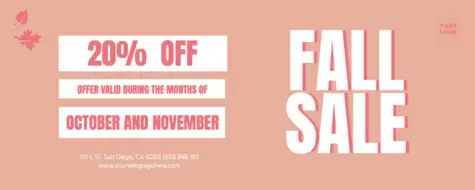 Edite um design de Promoções de Outono