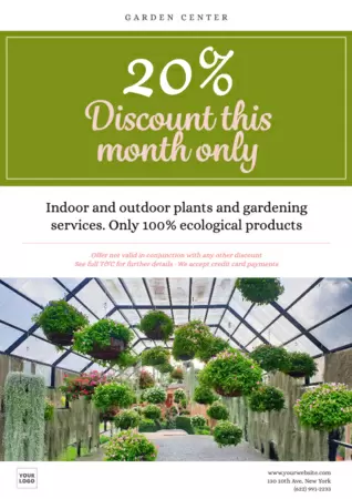 Bearbeite einen Flyer für ein Gartencenter