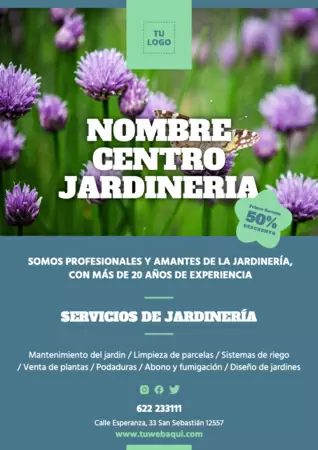 Editar una plantilla de jardinería