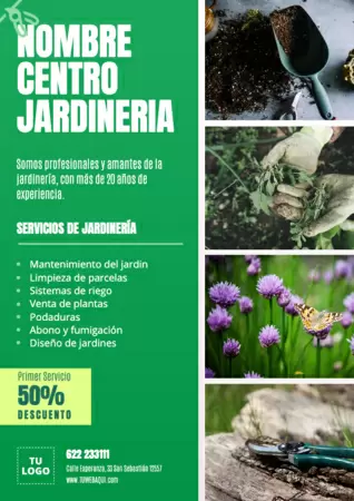 Editar una plantilla de jardinería