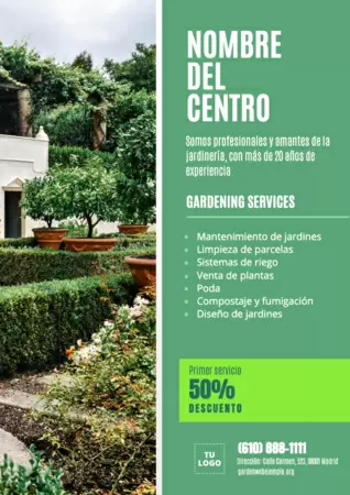 Editar una plantilla de jardinería