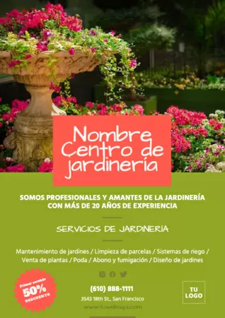 Editar una plantilla de jardinería