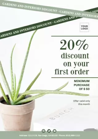 Bearbeite einen Flyer für ein Gartencenter