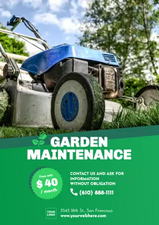 Bearbeite einen Flyer für ein Gartencenter