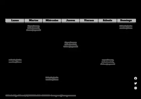 Edita un planning de comidas mensual